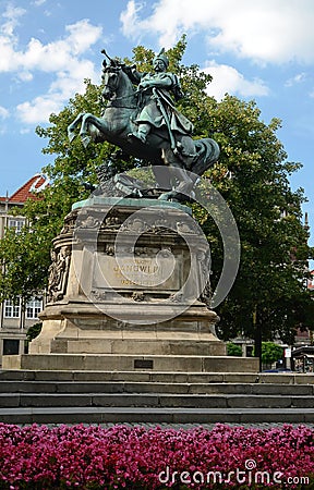 Monument of Jan III Sobieski - side view Stock Photo