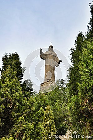 Monument Jesus in Tudela, Spain Stock Photo