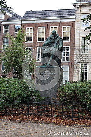 Monument Johan van Oldenbarnevelt in Hague - the Netherlands Stock Photo