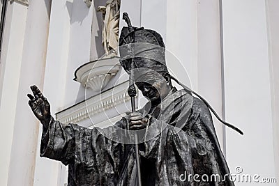 Monument of John Paul the Second Pope Karol Wojtyla Editorial Stock Photo