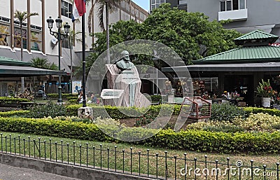 Monument Jose Maria Castro Madriz in San Jose, Costa Rica Editorial Stock Photo