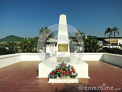 The Monument of French Troops (The tomb of the French soldiers) in Dien Bien Phu, VIETNAM Editorial Stock Photo