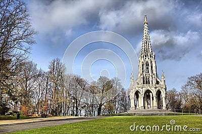 The monument Leopold I in Laeken park Stock Photo