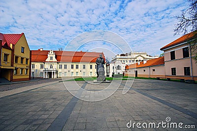 Monument of Lithuanian poet Maironis Stock Photo