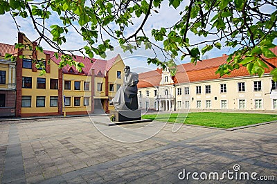 Monument of Lithuanian poet Maironis Stock Photo