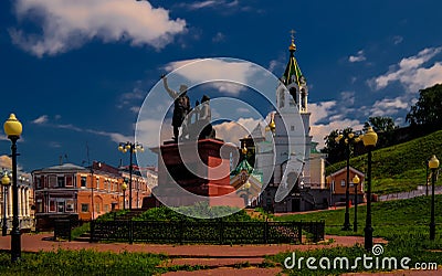 Monument of the Minin and Pozharsky in Nizhni Novgorod, Russia Stock Photo
