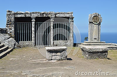 Monument On The Mount Of Calvary Of Santa Tecla In The Guard. Architecture, History, Travel. August 15, 2014. La Guardia, Editorial Stock Photo