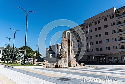 The Monument of the Nation`s Heroes from Republic square Editorial Stock Photo