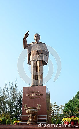 The monument at Ninh Kieu park in Can Tho, southern Vietnam Editorial Stock Photo