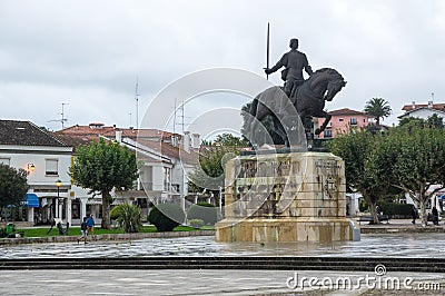Monument of Nuno Alvares Pereira Editorial Stock Photo