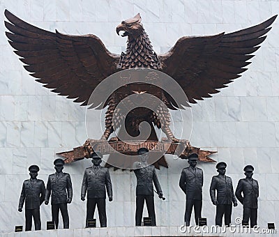 Monument of Pancasila Sakti Lubang Buaya Editorial Stock Photo