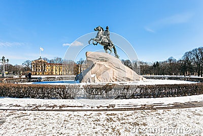 monument of Peter the Great in the Senate Square Editorial Stock Photo