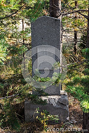 Monument on a place of camp for prisoners on island Mudjug Editorial Stock Photo