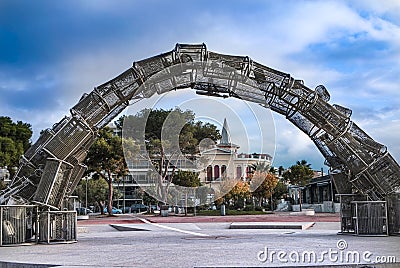 monument of Pontian Hellenism. Alexandras square in Piraeus city ,Greece Editorial Stock Photo