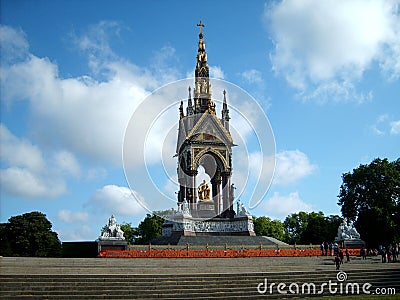 Monument Prince Albert in London. Stock Photo