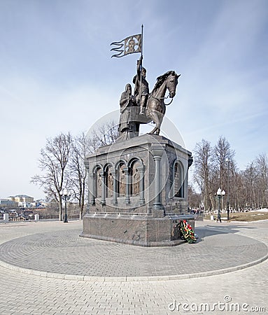 Monument of Prince Vladimir at Vladimir Stock Photo