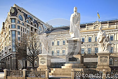 Monument of Princess Olga in Kiev Stock Photo