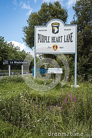 Monument by Purple Heart Lane, for the 101 st Airborne Editorial Stock Photo