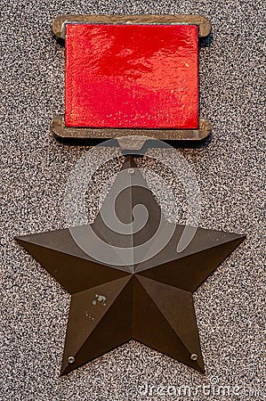 Monument is remembering dead soldier from Soviet army in WWII Editorial Stock Photo