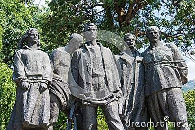 Representation of slavery in Bulgaria Stock Photo