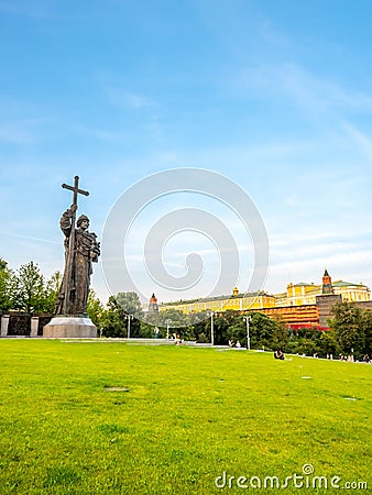 Monument of St.Vladimir, Moscow, Russia Editorial Stock Photo