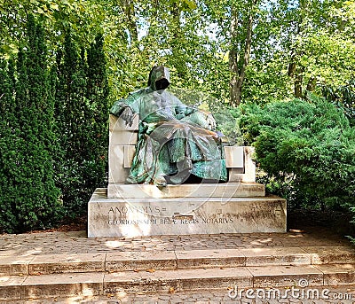 Monument statue sculpture memorial ywrd park art anonymus Editorial Stock Photo