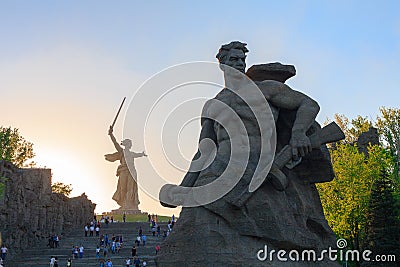 Monument Stay to Death on Mamaev Kurgan Editorial Stock Photo