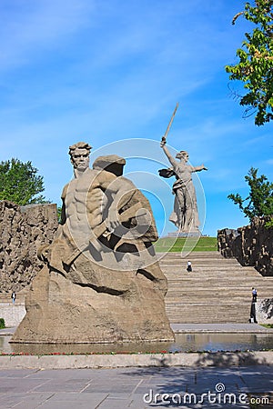 Monument Stay to the Death in Mamaev Kurgan, Volgograd Stock Photo