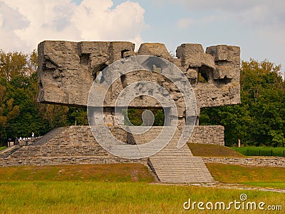 Monument of Struggle and Martyrdom in Majdanek Editorial Stock Photo