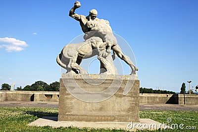 Monument in Szczecin Stock Photo