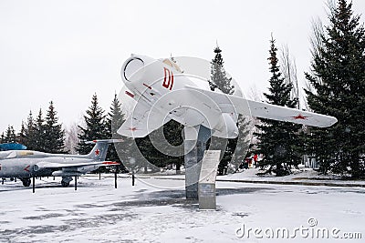 Monument to the airplane mig 17, Kazan, Russia Editorial Stock Photo