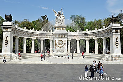 Monument to Benito Juarez in Mexico City -Mexico Editorial Stock Photo