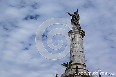 Monument to Benito Juarez, which is an architectural jewel of the city and to which the president porfirio diaz went to the City Editorial Stock Photo