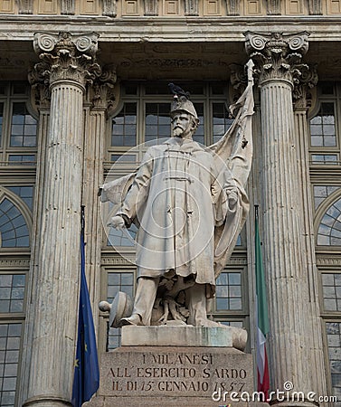 Monument to the bishop - Turin - Italy Editorial Stock Photo