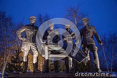 Monument to the commanders of the fronts on Prokhorovskoye field in Prokhorovka village Belgorod region Russia Stock Photo