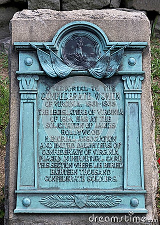 Monument To The Confederate War Dead Editorial Stock Photo