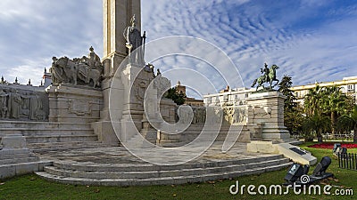 Monument to the Constitution of 1812 Front View Cadiz Andalusia Stock Photo