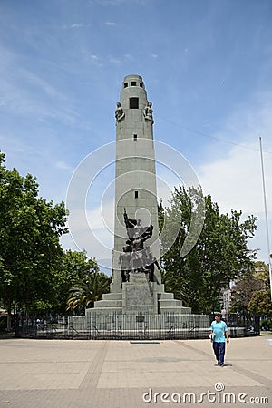 The monument to crew `Huascar` in Santiago. Editorial Stock Photo