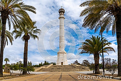 The Monument to the Discoverers of America in La Rabida Editorial Stock Photo