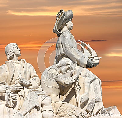 Monument to the Discoveries, Lisbon, Portugal Editorial Stock Photo