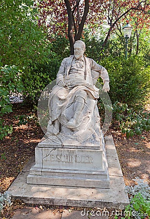 Monument to Emil Schindler (1895) in Vienna, Austria Stock Photo