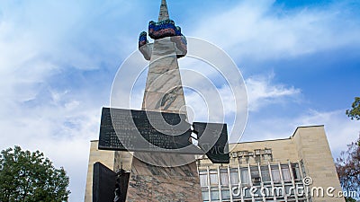 Monument to fallen peacekeepers in a military sanatorium Editorial Stock Photo