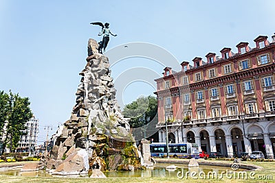 Monument to the Frejus Tunnel Editorial Stock Photo