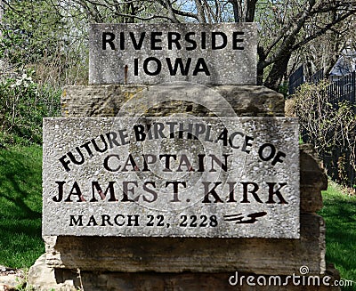 Monument to the Future Birthplace of James T. Kirk Editorial Stock Photo