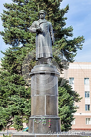 Monument to General of the Army Apanasenko. Belgorod. Russia Editorial Stock Photo