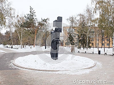 Monument to the great Russian writer Fyodor Dostoevsky Editorial Stock Photo