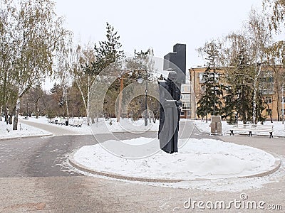 Monument to the great Russian writer Fyodor Dostoevsky Editorial Stock Photo