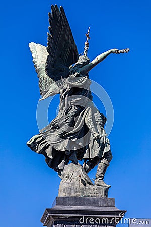 Monument to the Heroes of Kosovo in the center of KruÅ¡evac (Battle of Kosovo 1389). Serbia Stock Photo