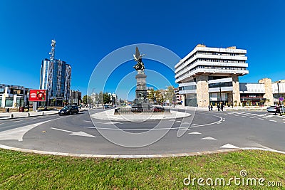 Monument to the Heroes of Kosovo in the center of KruÅ¡evac & x28;Battle of Kosovo 1389& x29;. Serbia Editorial Stock Photo