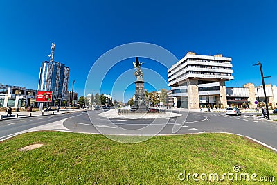 Monument to the Heroes of Kosovo in the center of KruÅ¡evac & x28;Battle of Kosovo 1389& x29;. Serbia Editorial Stock Photo